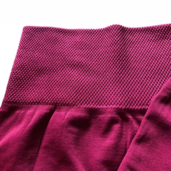 Burgundy Thick Band Leggings NWOT - Picture 2 of 8